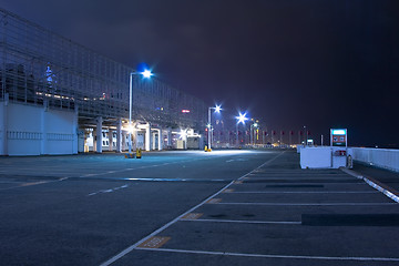 Image showing car park at night