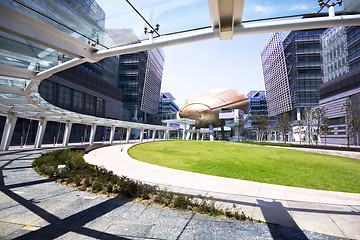 Image showing modern office building at day in hong kong