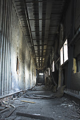 Image showing discarded building, corridor
