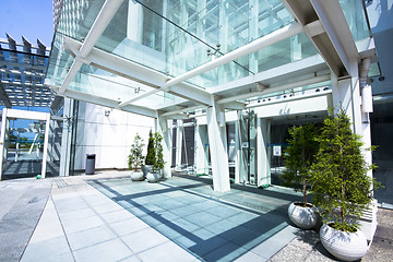 Image showing entrance of modern office building