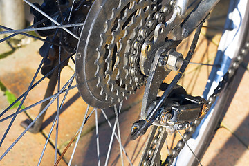 Image showing Close up shot of the bike parts 