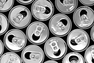 Image showing empty cans background