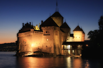 Image showing The Chillon castle in Montreux (Vaud),Switzerland