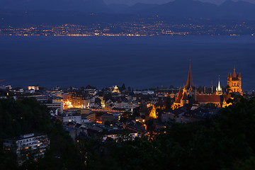 Image showing Lausanne, Geneva lake, Switzerland