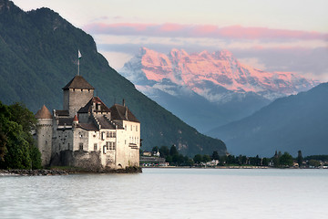 Image showing The Chillon castle in Montreux (Vaud),Switzerland