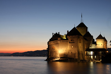 Image showing The Chillon castle in Montreux (Vaud),Switzerland