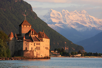 Image showing The Chillon castle in Montreux (Vaud),Switzerland