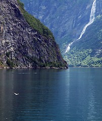 Image showing Flying through Geiranger