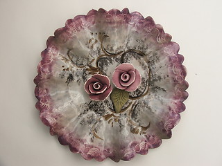 Image showing Decorative rose plate