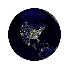 Image showing Earth Globe Lights