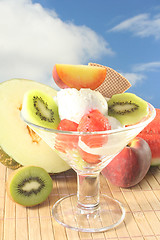 Image showing Fruit sundae