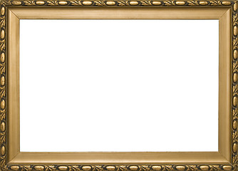 Image showing wooden golden classic frame