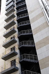 Image showing fire exit stairs from office building