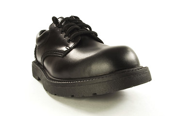 Image showing Black men's leather shoe.