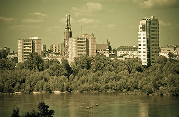 Image showing Panorama of Warsaw.