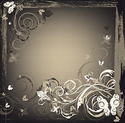 Image showing Beauty floral grunge background