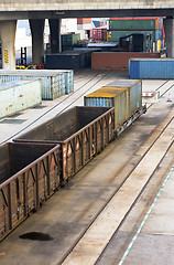 Image showing Container in the port of hong kong