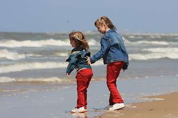 Image showing girls on beach