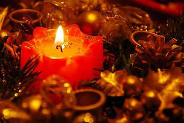 Image showing New year  candle decoration