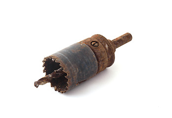 Image showing Old, rusty drill bit