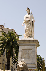 Image showing statue napoleon bonaparte ajaccio corsica france