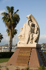 Image showing statue homage to the resistance ajaccio corsica france