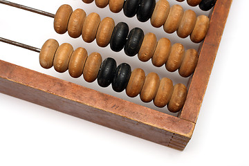 Image showing part of old wooden abacus