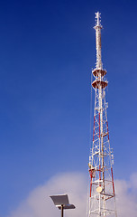 Image showing big metallic tv radio tower