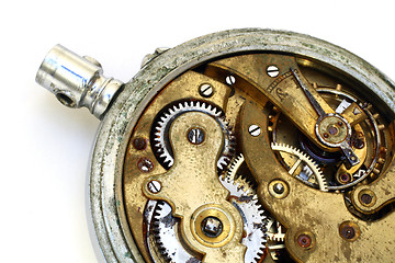 Image showing old pocket watch rusty gear