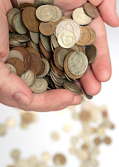 Image showing money coins in woman hands