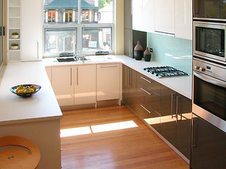 Image showing Interior of a new kitchen