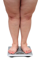 Image showing women legs with overweight