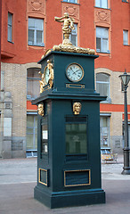 Image showing old meteorology station with clock