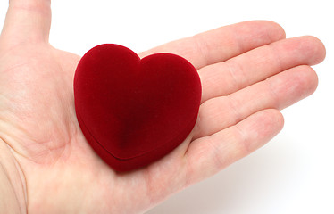 Image showing heart on man's palm