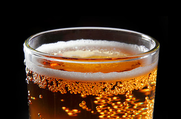Image showing glass with beer close-up