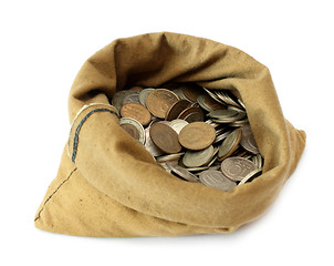 Image showing money coins in bag