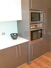 Image showing Interior of a new kitchen