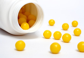 Image showing yellow vitamin dradees