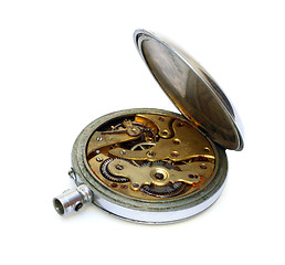 Image showing old pocket watch with open cover