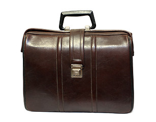 Image showing old brown leather case