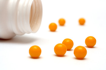 Image showing yellow vitamin dradees