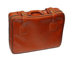 Image showing old brown suitcase