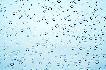 Image showing rain drops on glass