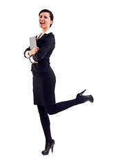 Image showing business woman with clipboard