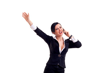 Image showing business woman winning