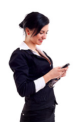 Image showing business woman texting