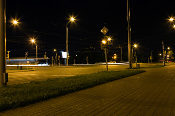 Image showing Night crossroads