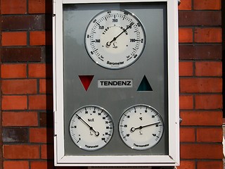 Image showing The device for measurement of temperature, atmospheric pressure and humidity of air