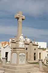 Image showing religious monument mausoleums marine cemetery graveyard bonifaci