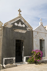 Image showing mausoleums marine cemetery graveyard bonifacio corsica france